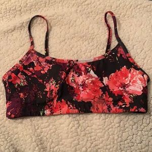 Fabletics Floral Sports Bra Small